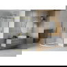 Mexen Rio Semi-Round Shower Cabin 90 x 90 cm, Frosted, Gold + Flat Tray, White - 863-090-090-50-30-4110G