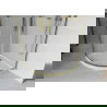 Mexen Rio Semi-Round Shower Cabin 90 x 90 cm, Frosted, Gold + Flat Tray, White - 863-090-090-50-30-4110G