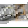 Mexen Rio Semi-Round Shower Cabin 90 x 90 cm, Frosted, Gold + Flat Tray, White - 863-090-090-50-30-4110G