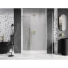 Mexen Lunar-B L right-side hinged shower door 140 cm, transparent, brushed gold - 832SL-140-050-55-00-P