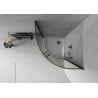 Mexen Rio semi-circular shower enclosure 80 x 80 cm, graphite, gold + Flat tray, white - 863-080-080-50-40-4110G