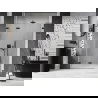 Mexen Lunar-F L folding shower doors left 130 cm, transparent, black - 836SL-130-050-70-00-L
