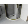 Mexen Rio shower cabin semicircular 80 x 80 cm, graphite, gold + Flat tray, white - 863-080-080-50-40-4110G