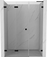 Mexen Lunar-F L foldable shower door left 140 cm, transparent, black - 836SL-140-050-70-00-L
