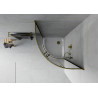Mexen Rio semi-circular shower cabin 90 x 90 cm, graphite, gold + Flat tray, white - 863-090-090-50-40-4110G