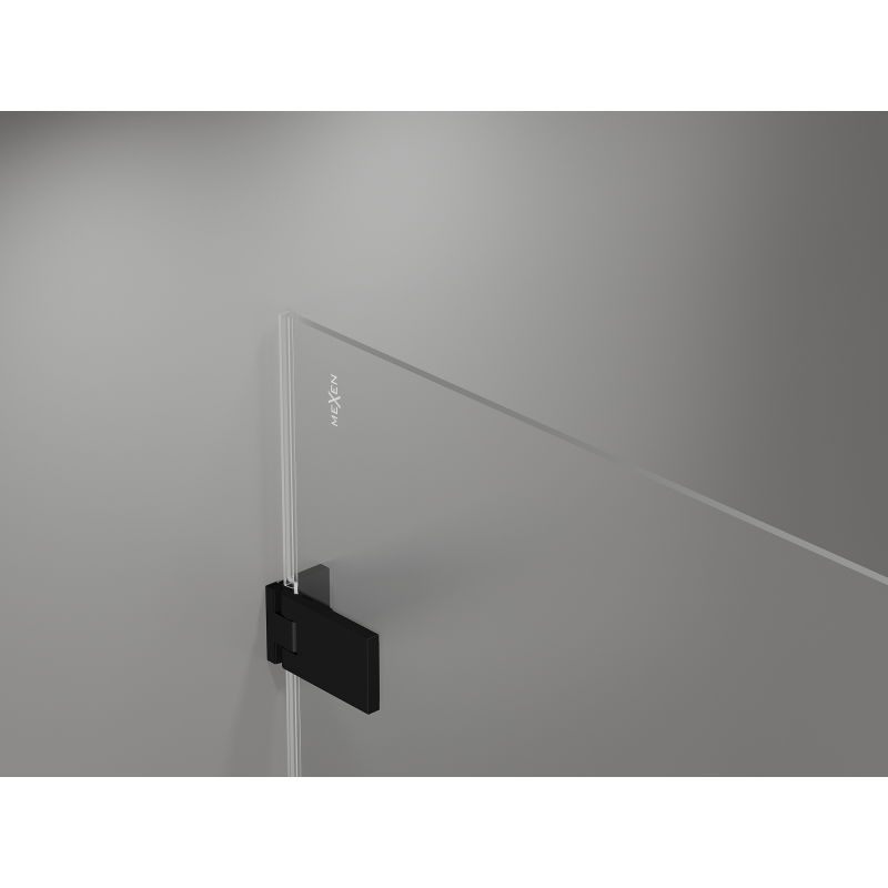 Mexen Lunar-F L folding shower door left 145 cm, transparent, black - 836SL-145-050-70-00-L