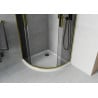 Mexen Rio semi-circular shower cabin 90 x 90 cm, graphite, gold + Flat shower tray, white - 863-090-090-50-40-4110G