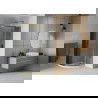Mexen Rio Shower Cabin Semi-Circular 90 x 90 cm, Graphite, Gold + Flat Tray, White - 863-090-090-50-40-4110G