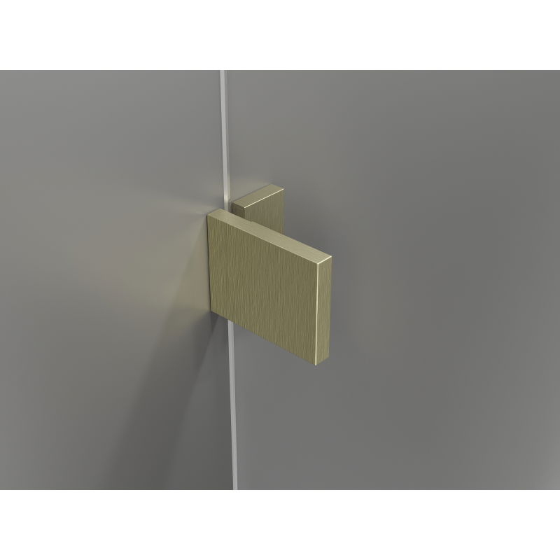 Mexen Lunar-B Right Hinged Shower Door 150 cm, Transparent, Brushed Gold - 832S-150-050-55-00-P