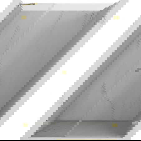 Mexen Lunar-B Right Hinged Shower Door 150 cm, Transparent, Brushed Gold - 832S-150-050-55-00-P