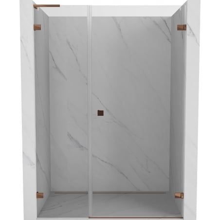 Mexen Lunar-B L shower door right 130 cm, transparent, pink gold - 832SL-130-050-60-00-P