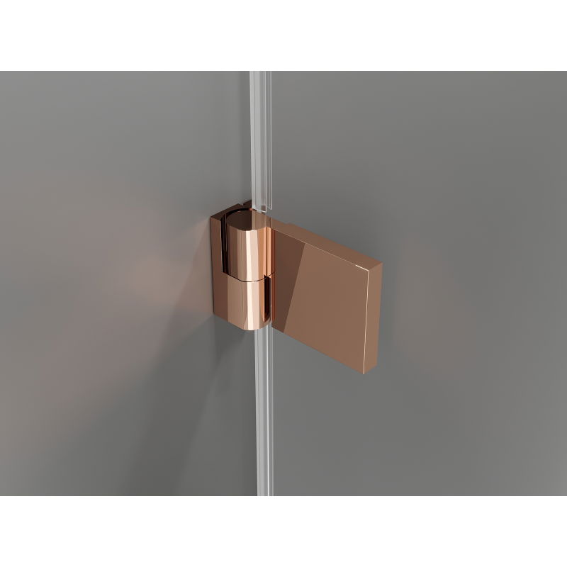Mexen Lunar-B L shower door swing right 135 cm, transparent, rose gold - 832SL-135-050-60-00-P