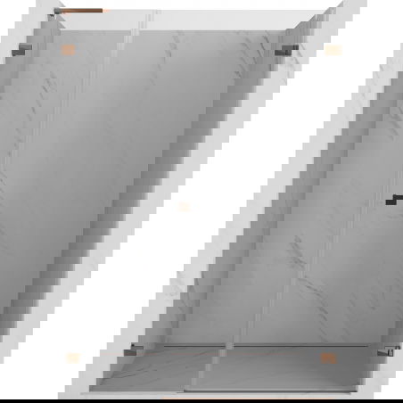 Mexen Lunar-B L right-hinged shower door 150 cm, transparent, rose gold - 832SL-150-050-60-00-P