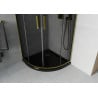 Mexen Rio Semi-Circular Shower Cabin 80 x 80 cm, Graphite, Gold + Flat Tray, Black - 863-080-080-50-40-4170G