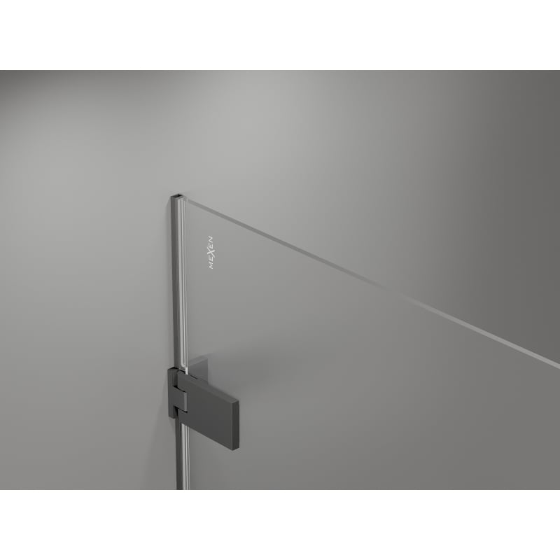 Mexen Lunar-F L Folding Shower Door Left 115 cm, Clear, Gun Metal - 836SL-115-050-95-00-L
