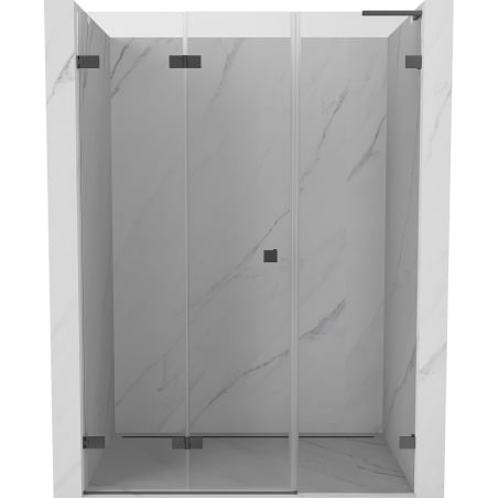 Mexen Lunar-F L Folding Shower Door Left 115 cm, Clear, Gun Metal - 836SL-115-050-95-00-L