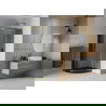 Mexen Rio shower cabin semicircular 90 x 90 cm, graphite, gold + Flat tray, black - 863-090-090-50-40-4170G