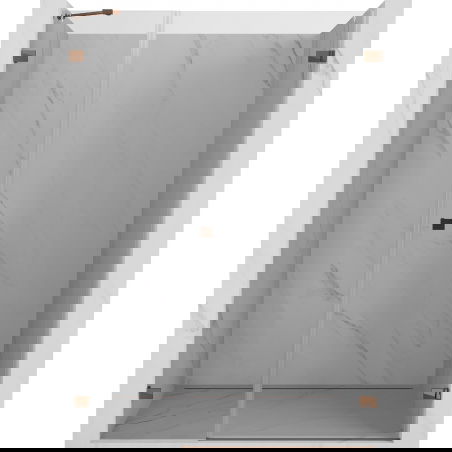 Mexen Lunar-B right hinged shower door 140 cm, transparent, pink gold - 832S-140-050-60-00-P