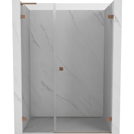Mexen Lunar-B L Shower Door Right Hinged 110 cm, Transparent, Brushed Copper - 832SL-110-050-65-00-P