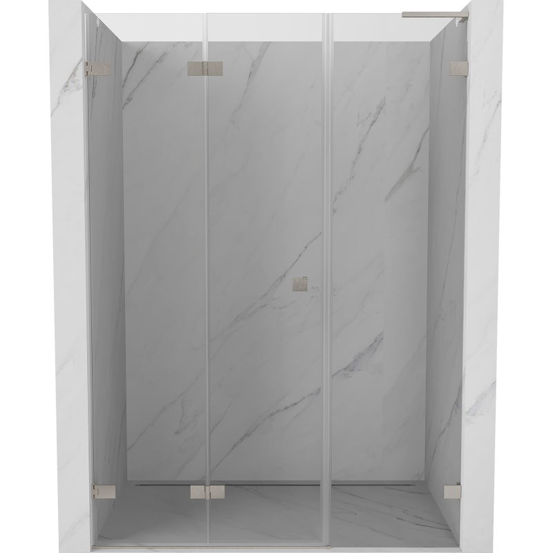 Mexen Lunar-F L folding shower door left 120 cm, transparent, brushed nickel - 836SL-120-050-97-00-L