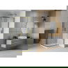 Mexen Rio square shower cubicle 70 x 70 cm, Transparent, Gold + shower tray Flat, White - 860-070-070-50-00-4010G