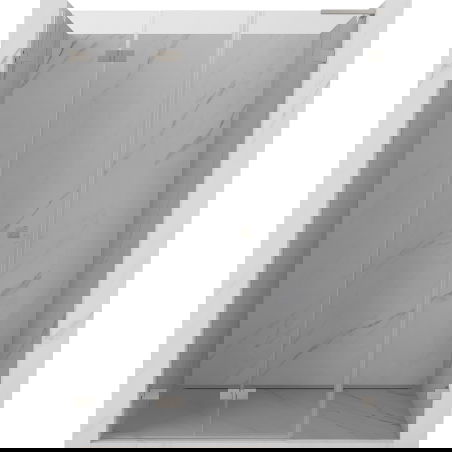 Mexen Lunar-F L foldable shower doors left 140 cm, transparent, brushed nickel - 836SL-140-050-97-00-L