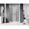 Mexen Lunar-F L folding shower door left 145 cm, transparent, brushed nickel - 836SL-145-050-97-00-L
