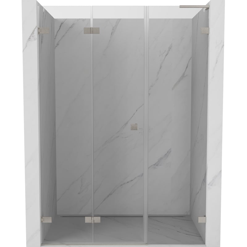 Mexen Lunar-F L folding shower door left 150 cm, transparent, brushed nickel - 836SL-150-050-97-00-L