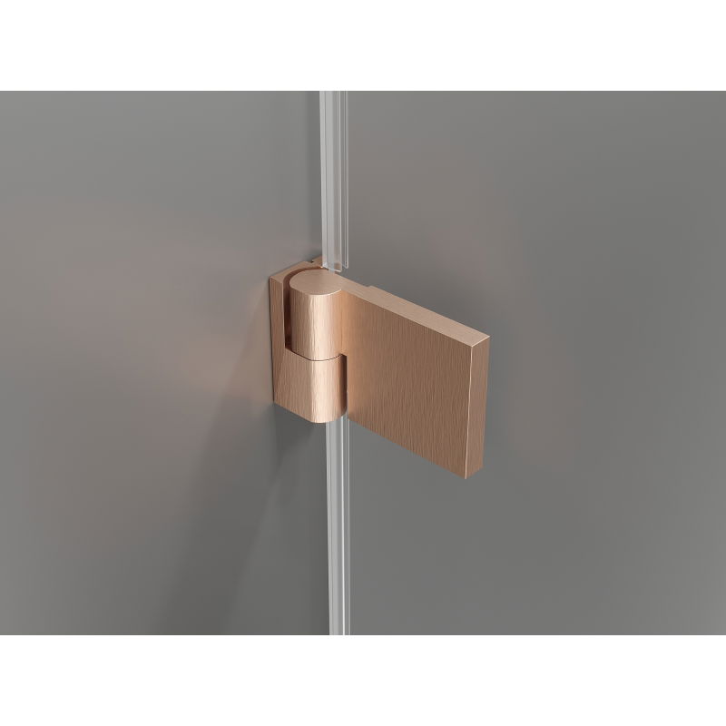 Mexen Lunar-B right-hinged shower door 110 cm, transparent, brushed copper - 832S-110-050-65-00-P