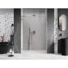 Mexen Lunar-B L shower door hinged right 120 cm, transparent, brushed copper - 832SL-120-050-65-00-P