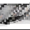 Mexen Lunar-B L shower door, right-hinged, 125 cm, transparent, brushed copper - 832SL-125-050-65-00-P