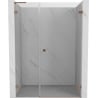 Mexen Lunar-B L right swing shower door 135 cm, transparent, brushed copper - 832SL-135-050-65-00-P