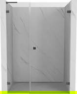 Mexen Lunar-B L Right Swing Shower Door 115 cm, Transparent, Brushed Gun Gray - 832SL-115-050-66-00-P