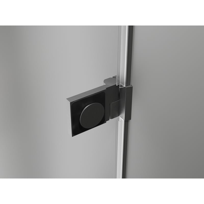 Mexen Lunar-B L Right Swing Shower Door 125 cm, transparent, brushed gun gray - 832SL-125-050-66-00-P