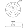 Mexen D-40 shower head 22 cm, rose gold - 79740-60