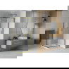 Mexen Rio square shower cubicle 70 x 70 cm, Frosted, Gold + shower tray Flat, White - 860-070-070-50-30-4010G