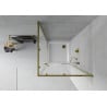 Mexen Rio square shower enclosure 70 x 70 cm, frosted, gold + Flat tray, white - 860-070-070-50-30-4010G