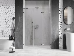 Mexen Lunar-F L folding shower door right 120 cm, transparent, chrome - 836SL-120-050-01-00-P