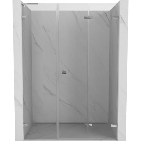 Mexen Lunar-F L folding shower door right 130 cm, transparent, chrome - 836SL-130-050-01-00-P