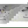 Mexen Rio square shower cubicle 80 x 80 cm, Frosted, Gold + shower tray Flat, White - 860-080-080-50-30-4010G