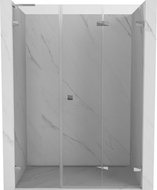 Mexen Lunar-F L 135 cm Folding Shower Door Right, Transparent, Chrome - 836SL-135-050-01-00-P
