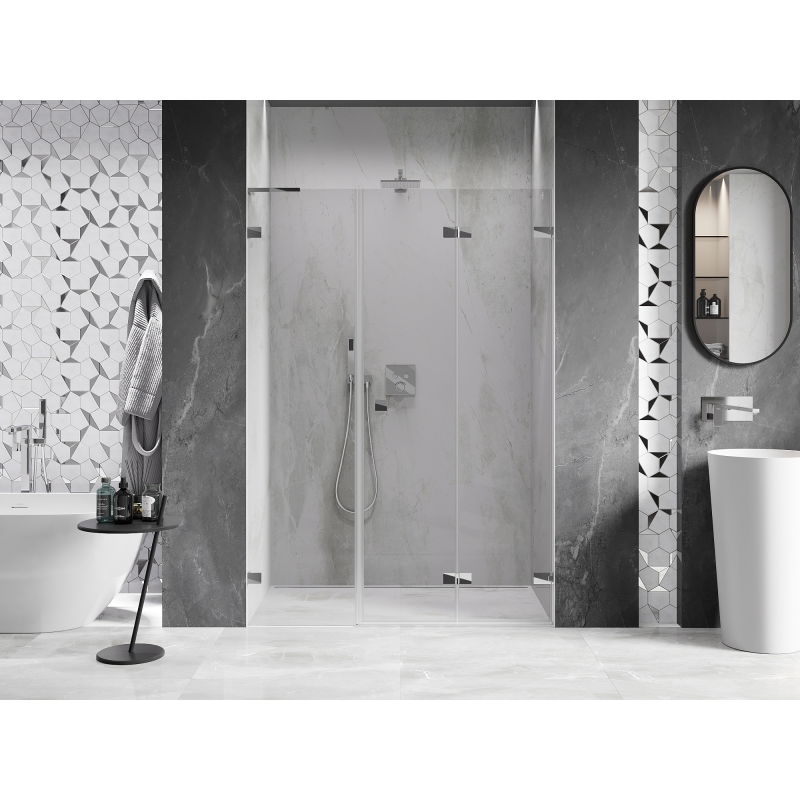 Mexen Lunar-F L Foldable Shower Door Right 150 cm, Transparent, Chrome - 836SL-150-050-01-00-P