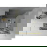 Mexen Rio square shower cubicle 70 x 70 cm, Graphite, Gold + shower tray Flat, White - 860-070-070-50-40-4010G