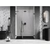 Mexen Lunar-B L right opening shower door 140 cm, transparent, black - 832SL-140-050-70-00-P