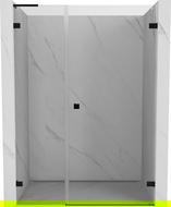 Mexen Lunar-B L 145 cm Right-Hand Swinging Shower Door, Transparent, Black - 832SL-145-050-70-00-P