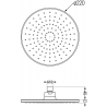Mexen D-40 shower head 22 cm, brushed gun gray - 79740-66