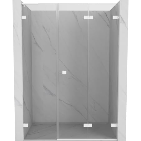 Mexen Lunar-F L folding right shower door 120 cm, transparent, white - 836SL-120-050-20-00-P