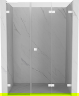 Mexen Lunar-F L folding right shower door 120 cm, transparent, white - 836SL-120-050-20-00-P