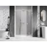 Mexen Lunar-F L folding shower doors right 125 cm, transparent, white - 836SL-125-050-20-00-P