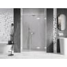 Mexen Lunar-F L folding shower door right 140 cm, transparent, white - 836SL-140-050-20-00-P
